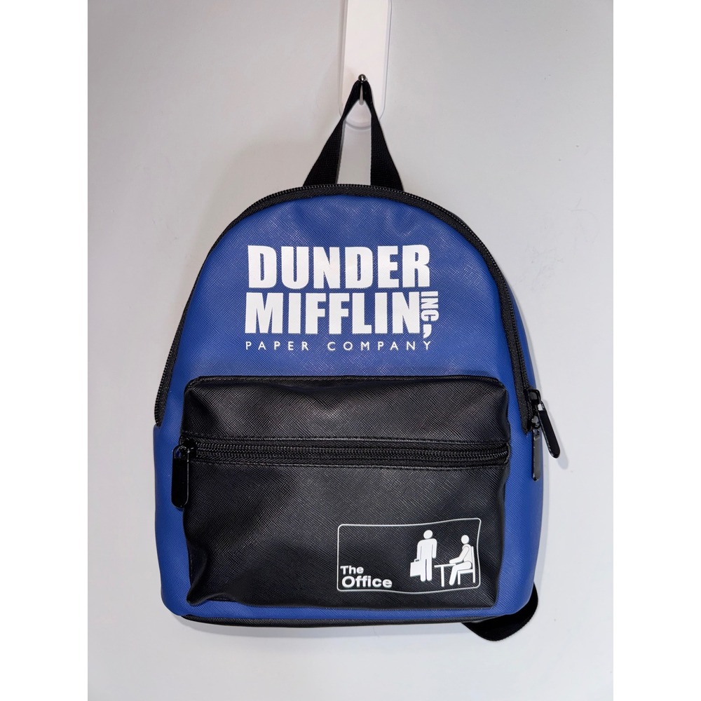 The Office Dunder Mifflin Paper Company Blue Black Mini Backpack TV Show Merch